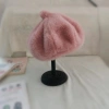 Thickened and fleece faux mink beret for warmth, painter's hat, girls' winter hat, octagonal hat Application Scenario